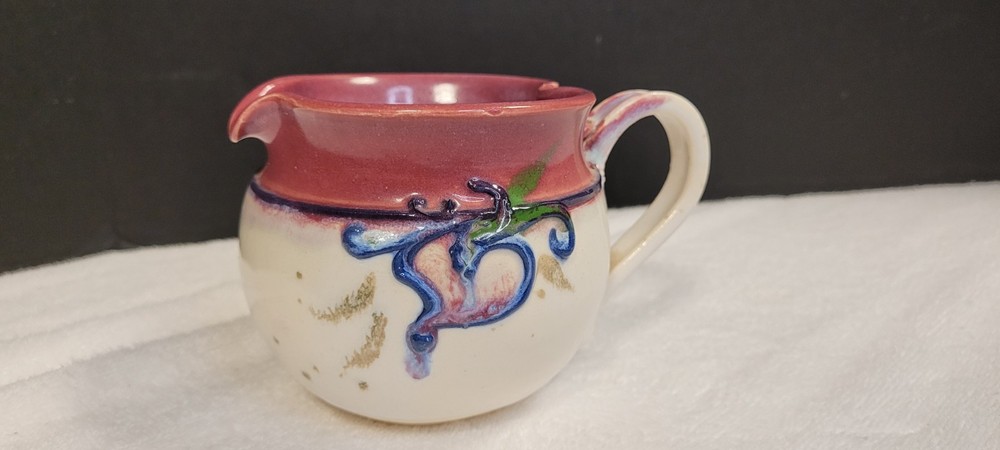 Vintage Art Pottery Pitcher. Signed.
