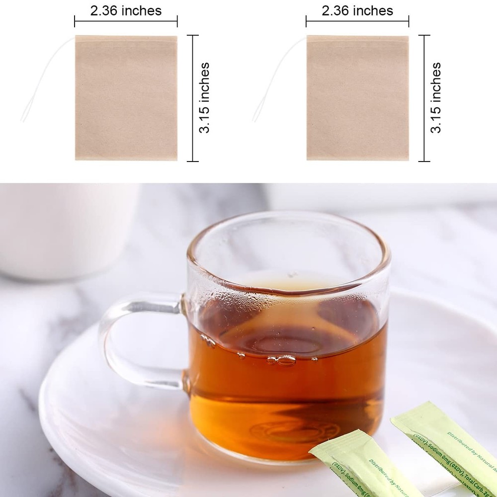 BEFORYOU 400 Pack Disposable Drawstring Tea Filter Bags Safe Natural