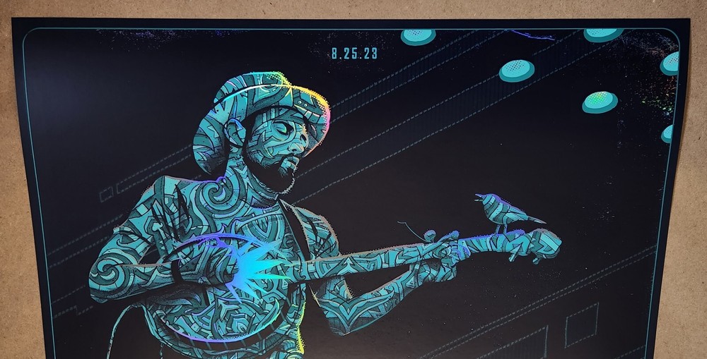 The Avett Brothers Des Moines Poster Rainbow Foil by Darin Shock 8.25.23 Concert