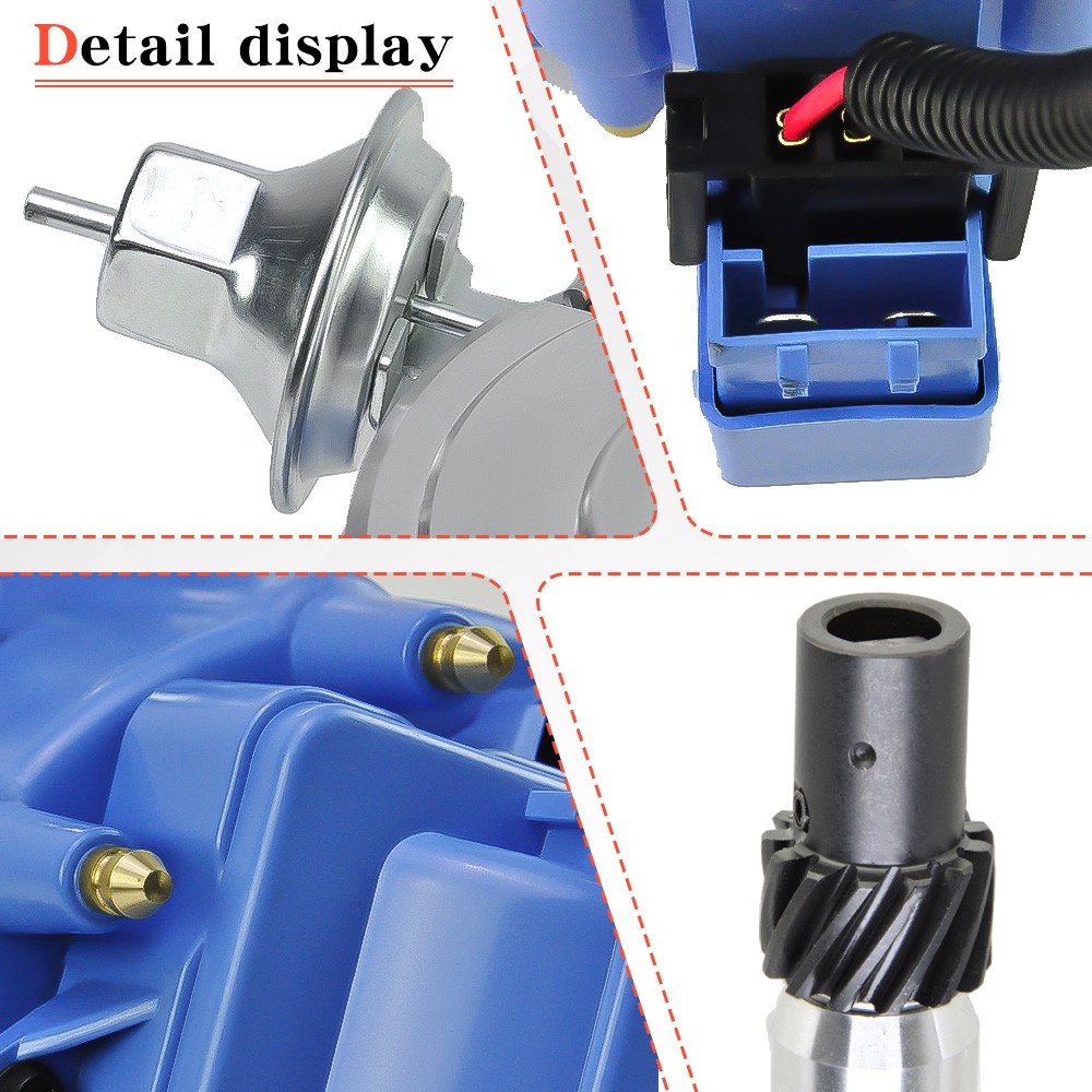 For PONTIAC 326 350 389 400 455 HEI DISTRIBUTOR + 8.5mm SPARK PLUG WIRES USA