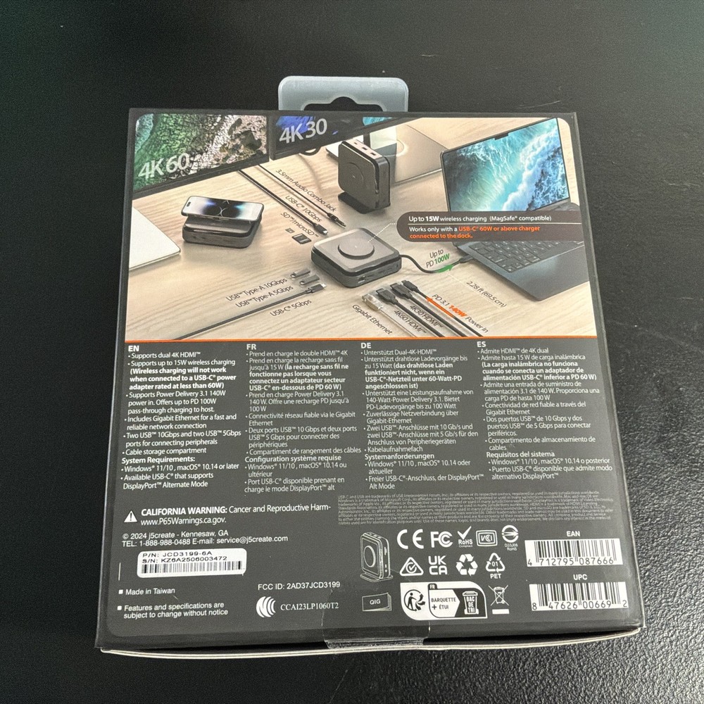 J5 Create USB-C Dock Dual 4k HDMI