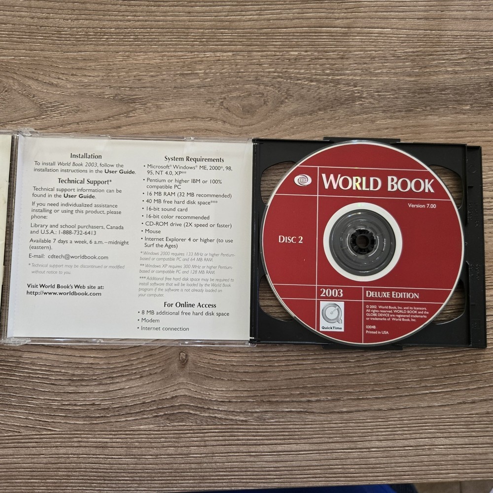 World Book : 2003 Deluxe Edition User Guide (CD World Book 2003) SOFTWARE