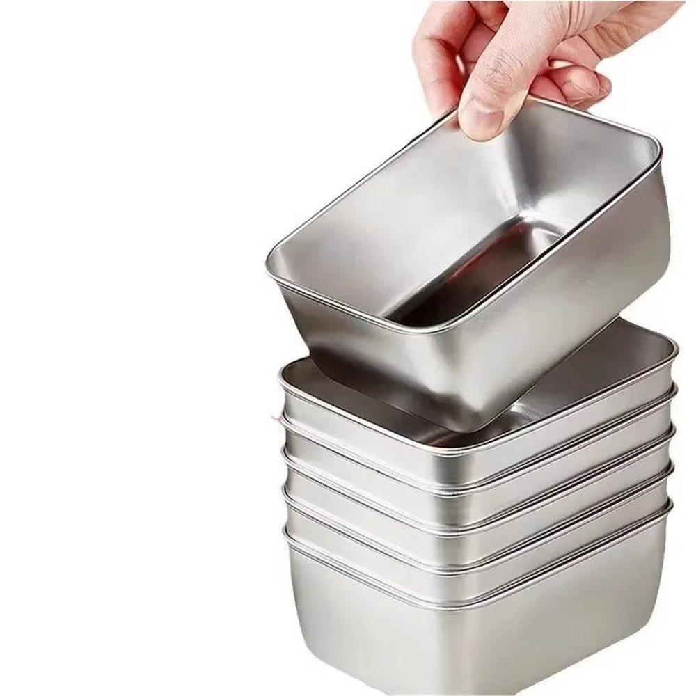 Stackable Stainless Steel Food Containers 2 Pack Airtight Lunch Box for Kitchen