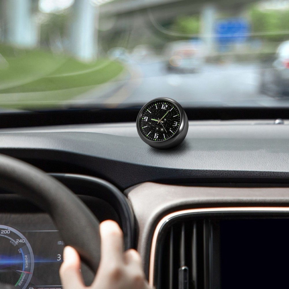 Car Dashboard Clock Mini Tiny Analog Clock Watch For Vehicle Stick On Clock