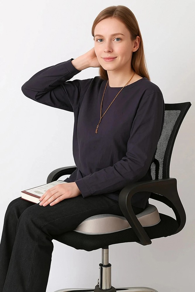 1pc Memory Foam Seat Cushion - 3D Ergonomic Support