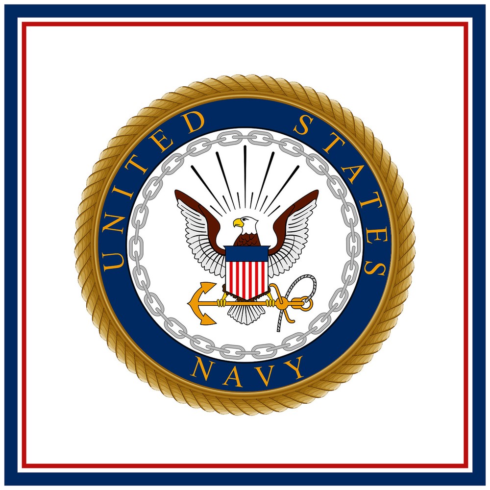 US American Navy Crest Insignia Emblem Counted Cross Stitch Chart Pattern