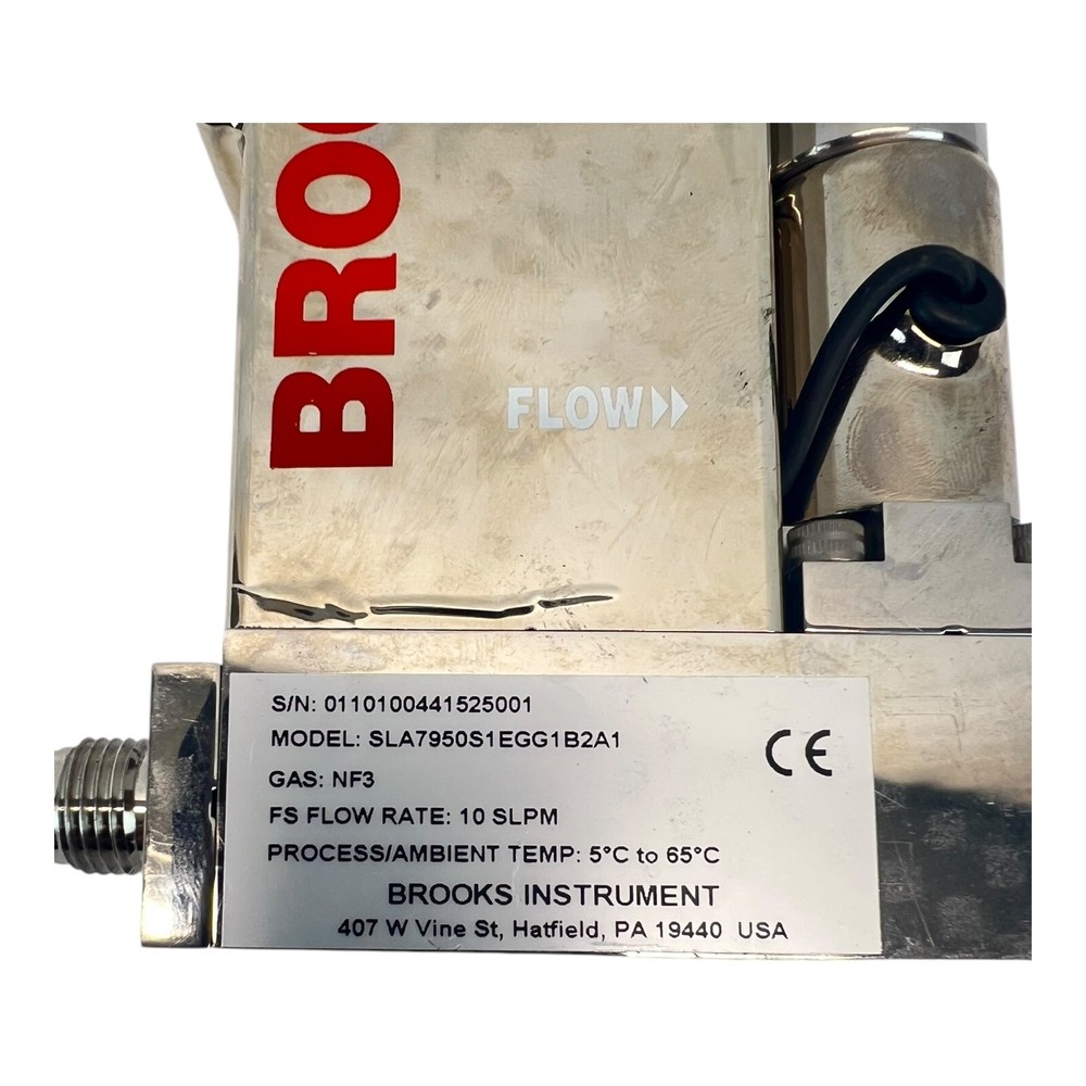BROOKS DELTA CLASS MASS FLOW CONTROLLER SLA7950S1EGG1B2A1 10SLPM NF3 25PSIG