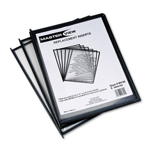 Martin Yale MVS6, MasterView Modular System Replacement Sleeves, Black
