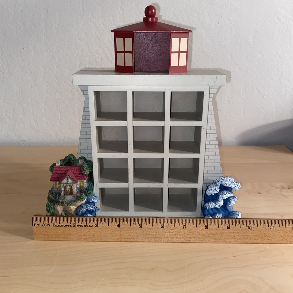 Classic Treasures Lighthouse Thimbles Trinkets Shells Figurine Display Shelf