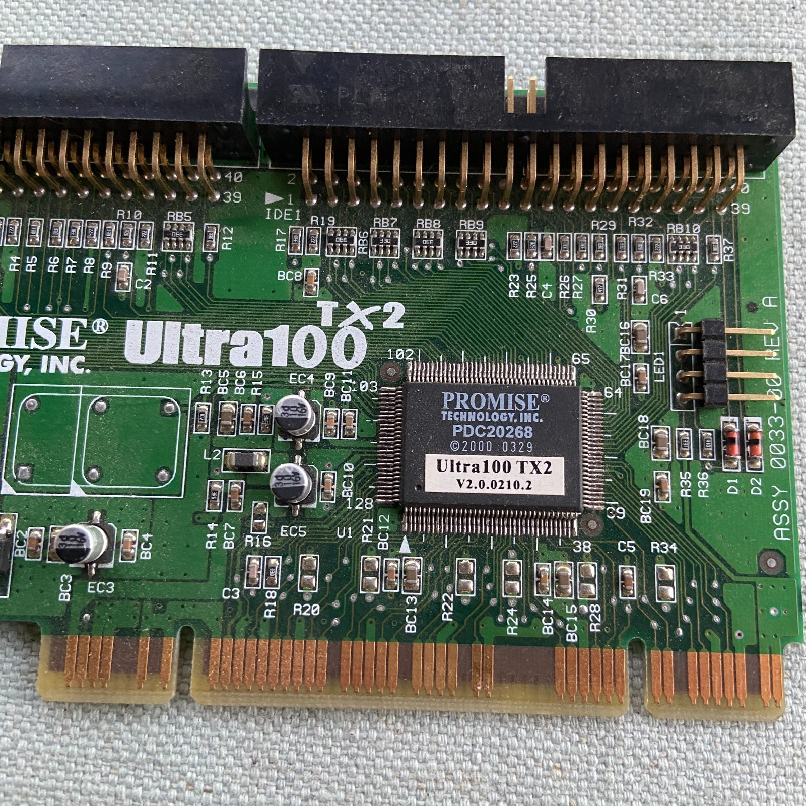 Promise Technologies Ultra 100 TX2 ATA/ATAPI Dual IDE Controller PCI Card Vintag