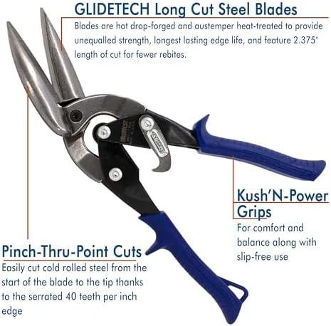 Metal cutting shears straight offset snip