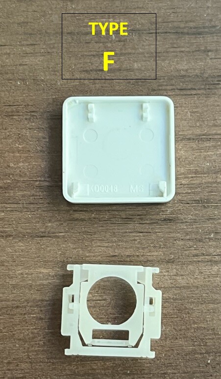 Apple Wired Keyboard A1243 Replacement Single Key with Hinge OEM (Type H or F)