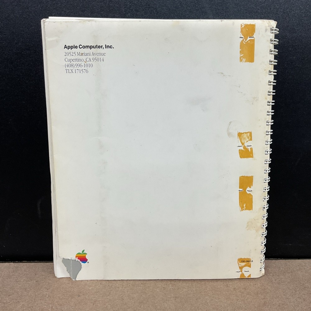 1984 Apple Computer Macintosh Manual Vintage Computing