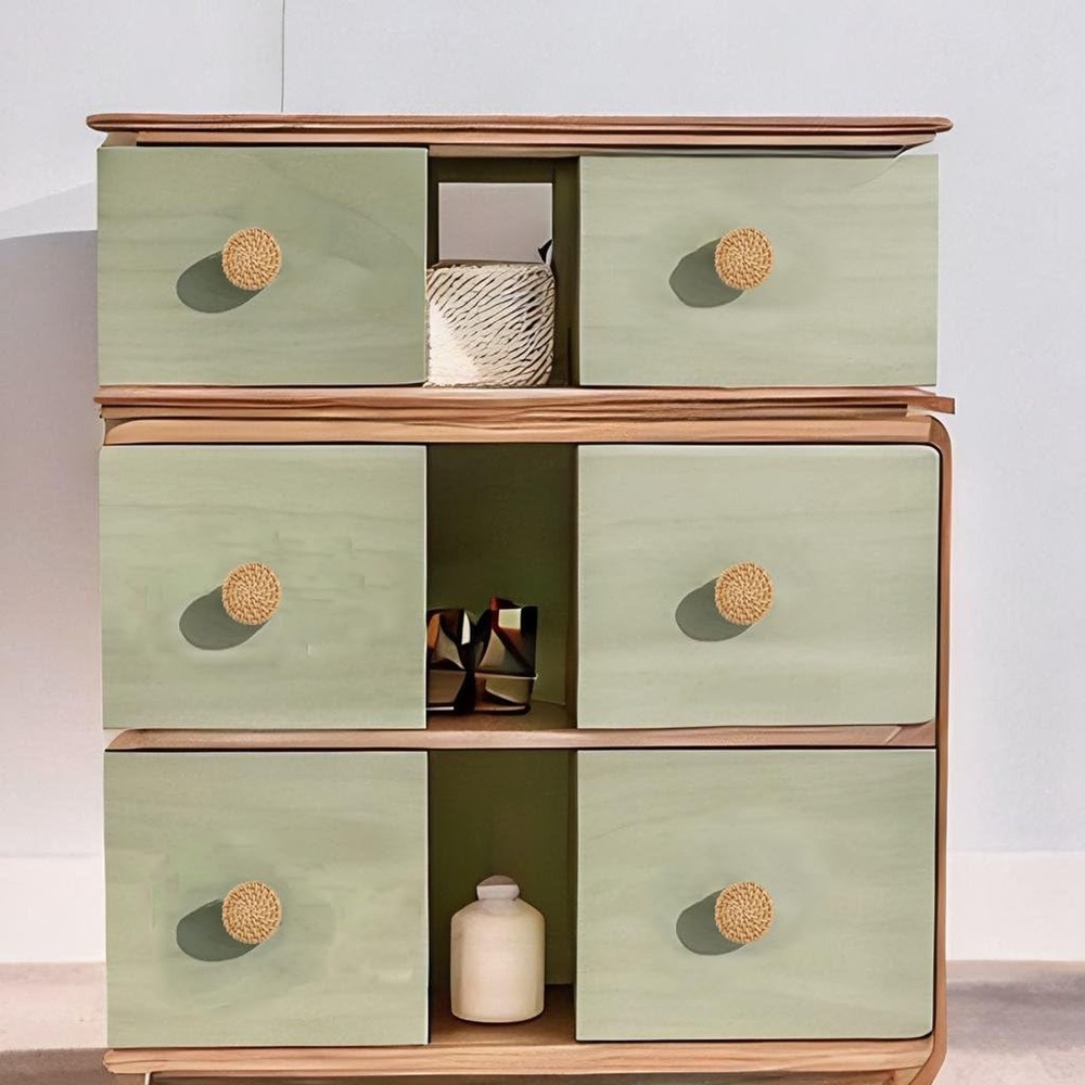 Dresser knobs 20 Pack Wood Knobs Round Cabinet Knobs 1.37"(35mm) Natural Beec...