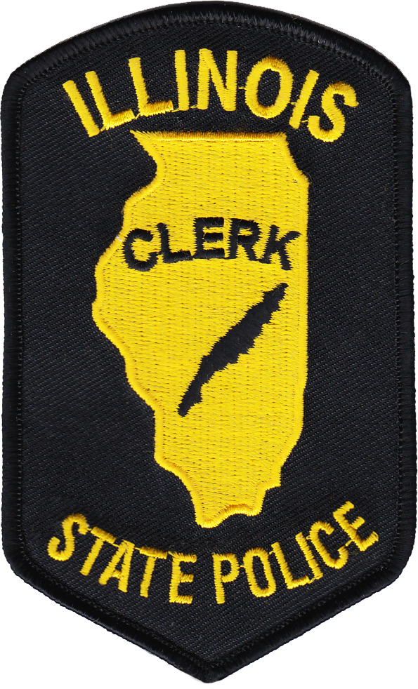 ILLINOIS STATE POLICE SHOULDER PATCH: Clerk