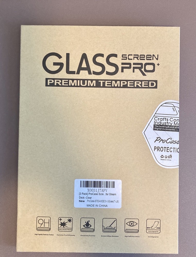 3 Pack ProCase Screen Protector Compatible with Steam Deck 2022, 7 Inch Tempered