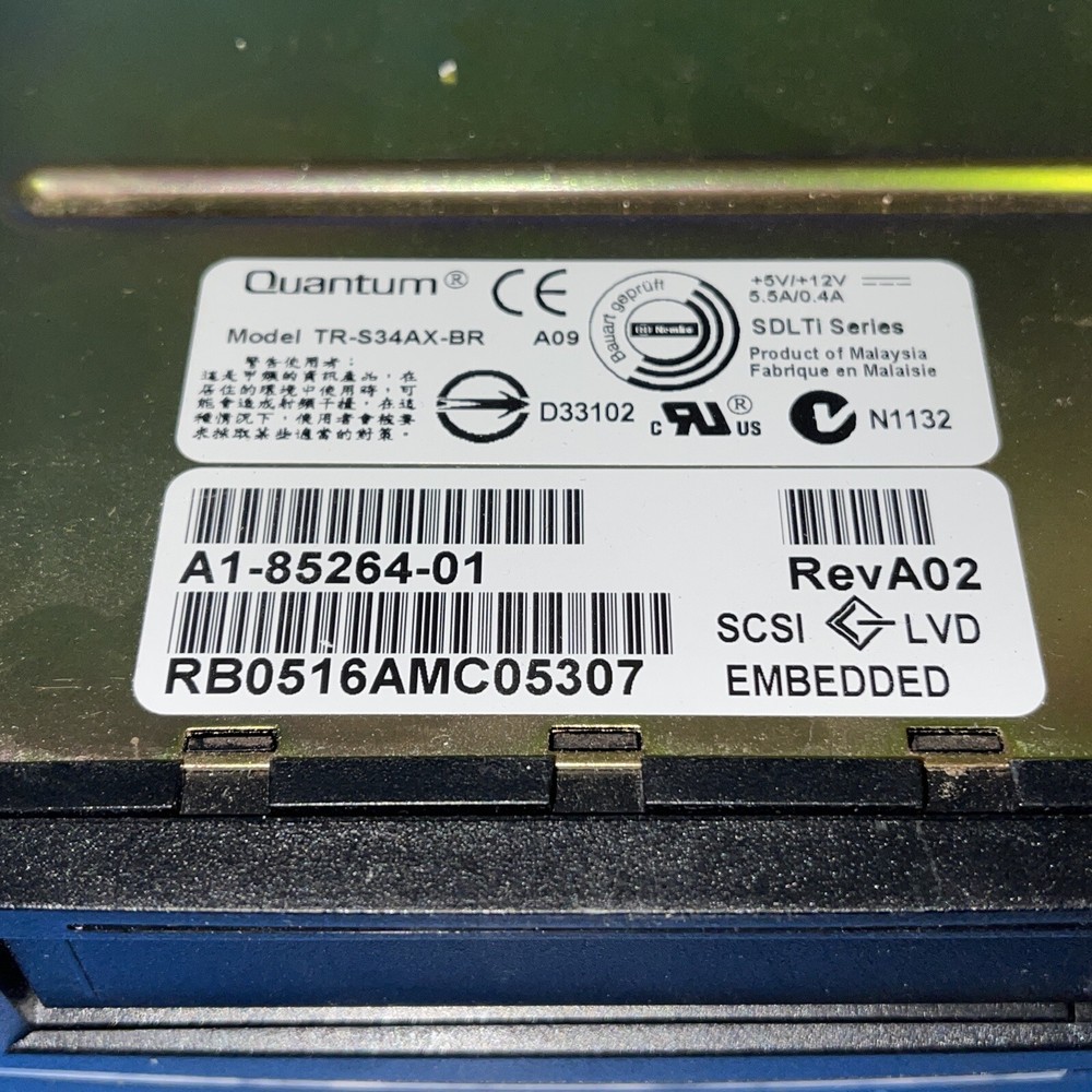 QUANTUM TR-S34AX-BR SDLT 600 TAPE DRIVE