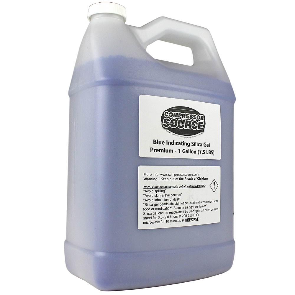 1 Gallon 7.5 lbs of Desiccant Beads For Desiccant Air Dryers Silica Gel Blue
