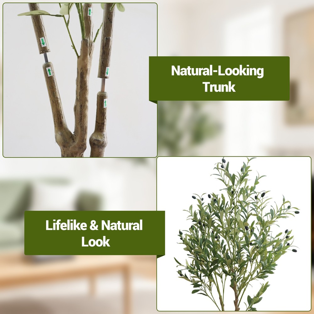 Artificial Olive Tree 210 cm Artificial Plant Artificial Plants Large Olive Tree