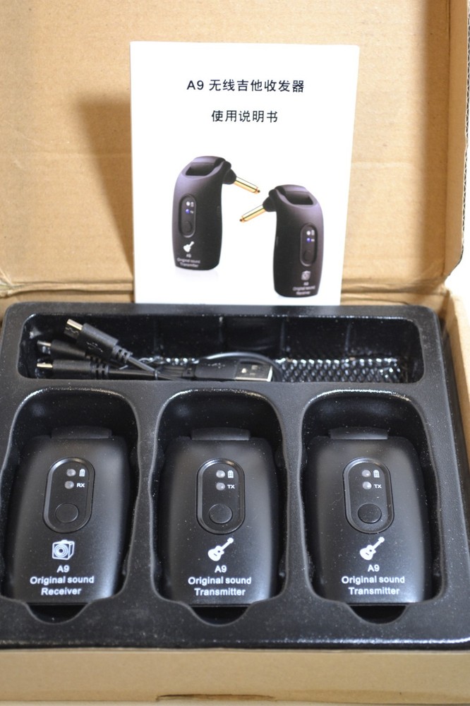 Wireless Audio System A9Black-2 Wireless Guitar System