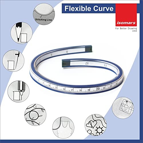 12" Flexible Curve Ruler 30cm Marked Adjustable Drafting Sewing Pattern Tool
