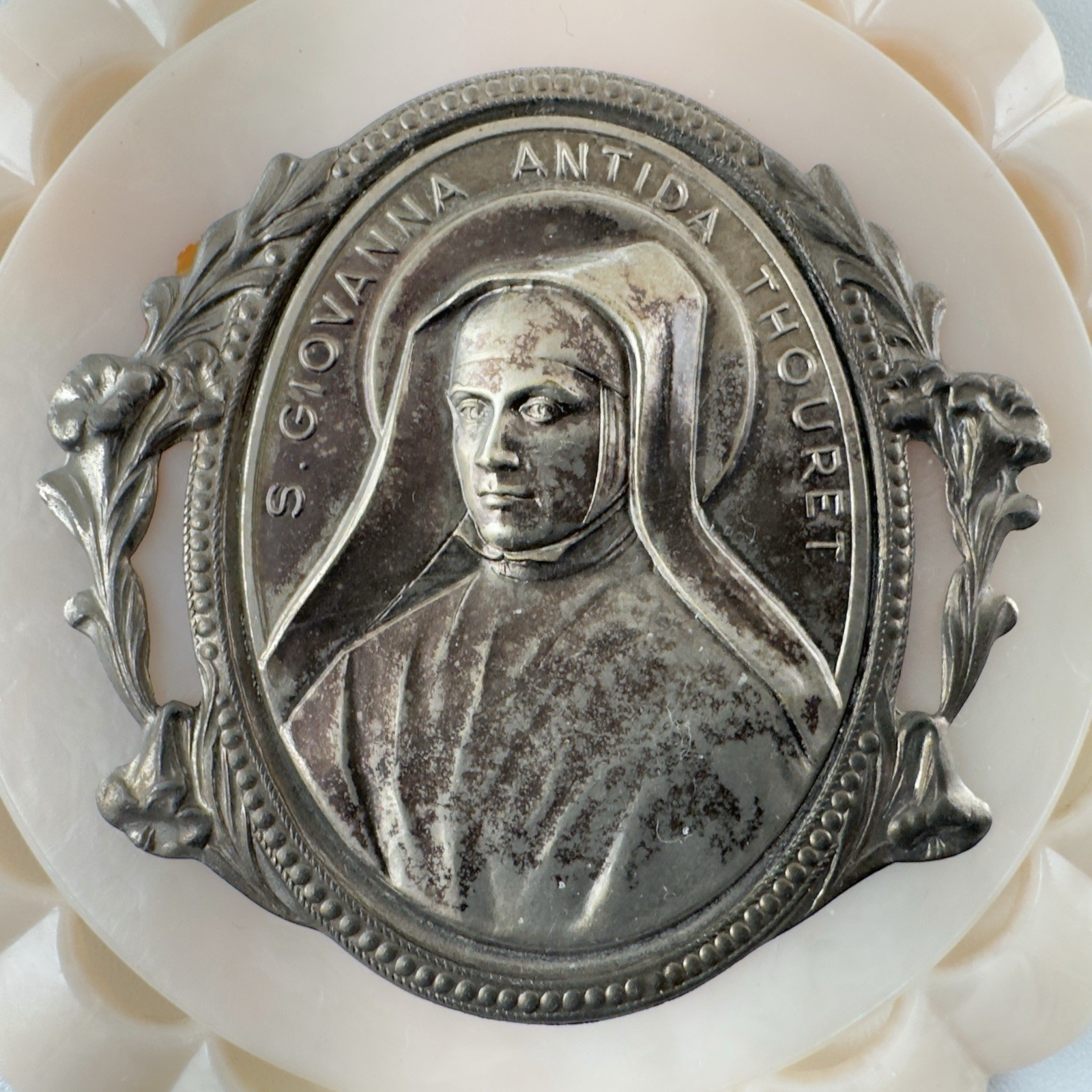 Saint St Jeanne Antide Thouret Catholic French NUN Sister Vintage Souvenir Frame