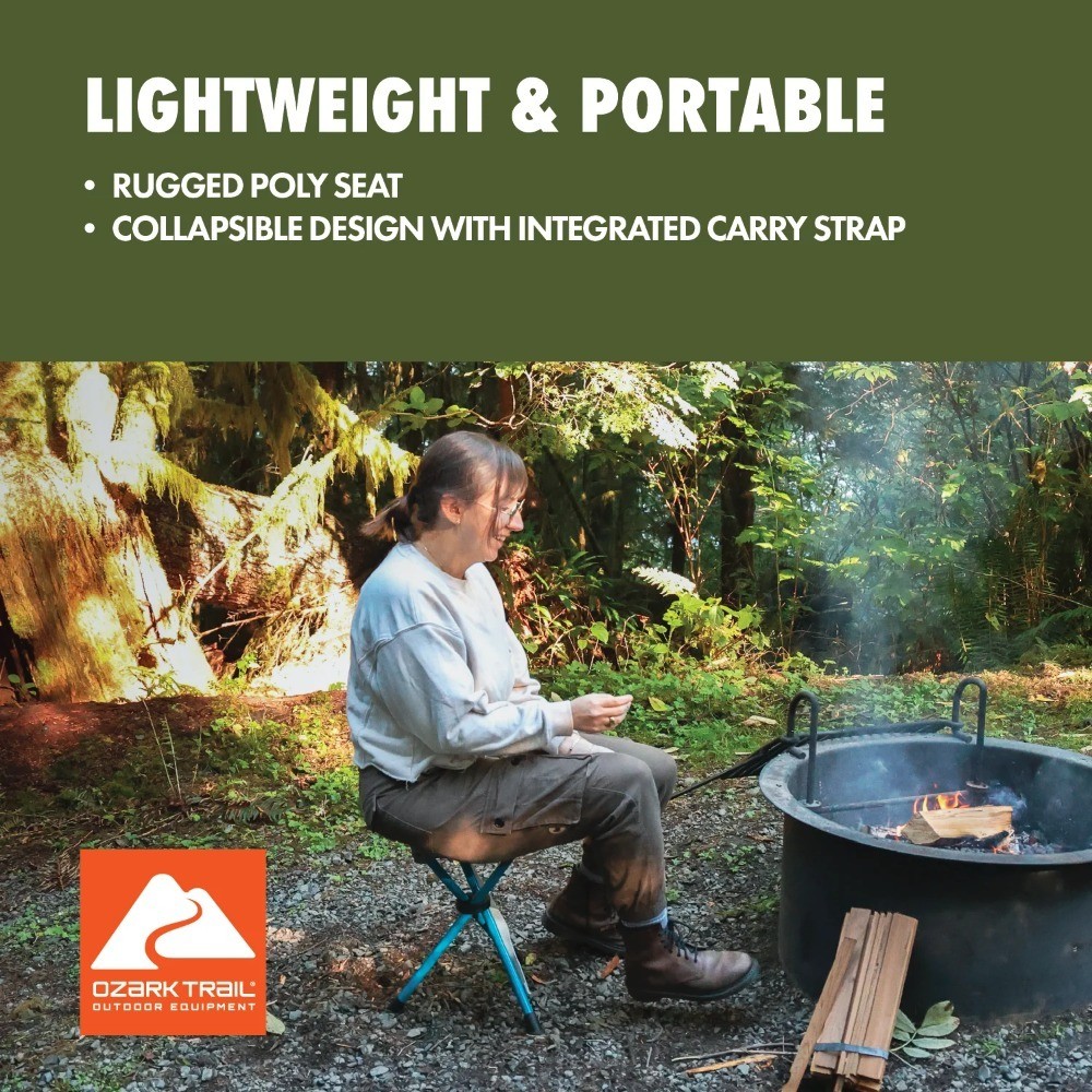 Steel and Polyester Lightweight Camping Stool