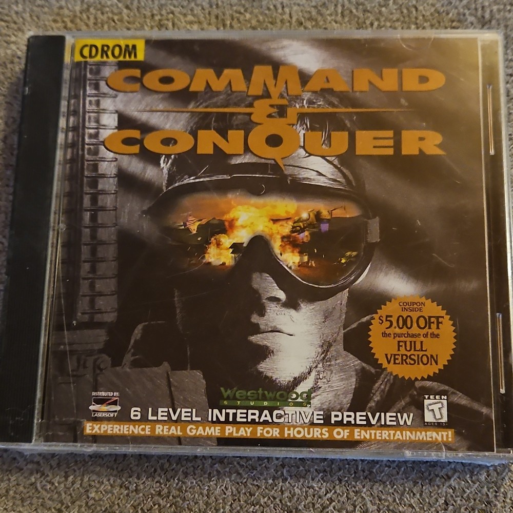 Command & Conquer Preview CD-ROM PC Game Westwood Studios MS-DOS Windows SEALED