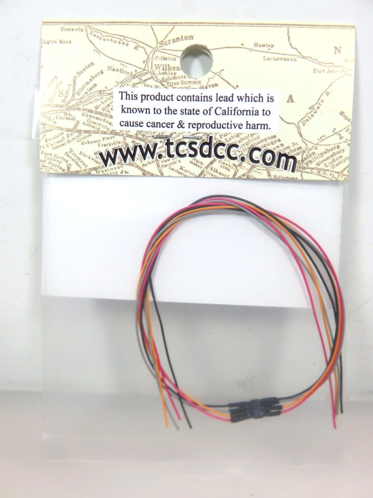 Train Control Systems TCS #1475 4-Pin Micro Connector colored wires