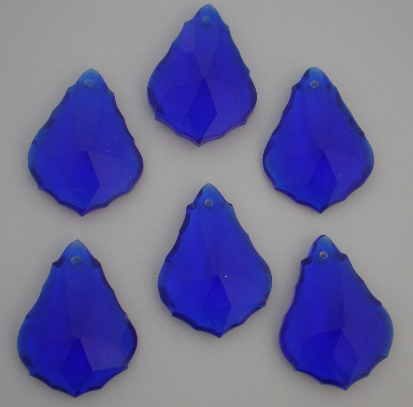 JAWDROPPING COBALT BLUE FRENCH CHANDELIER PRISMS BEADS C-39
