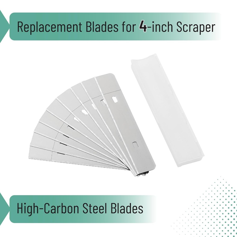 Bates- Replacement Scraper Blades with Dispenser, 4 Inch, 2 Pack, 10 pcs/pack...