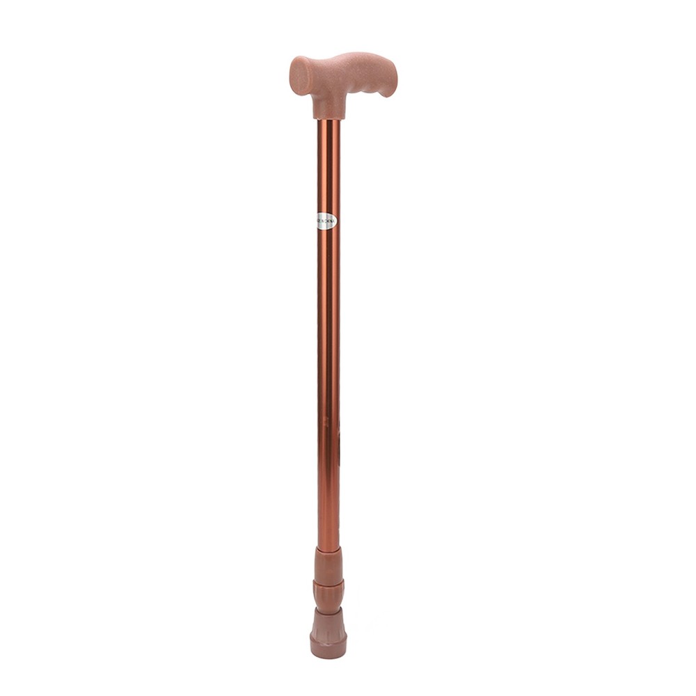 Walking Cane Adjustable Ergonomic Soft Rubber Hand Grip Lightweight Mobility OMO