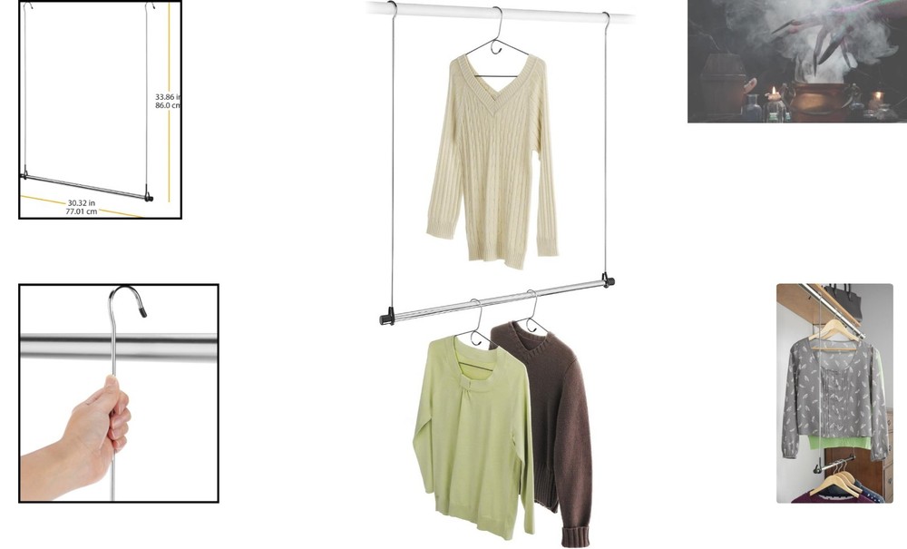 Durable Chrome Double Closet Rod - Maximize Space & Keep Clothes Wrinkle-Free
