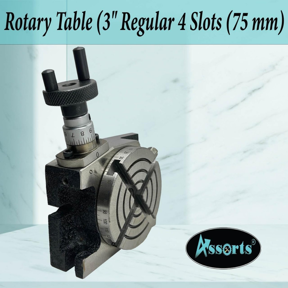 Precision 3" (75Mm) Mini Rotary Table | Horizontal & Vertical Milling Tool with