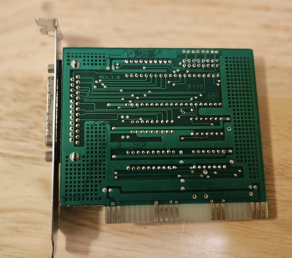 Vintage 8 Bit ISA HM82C11C Parallel Interface Card