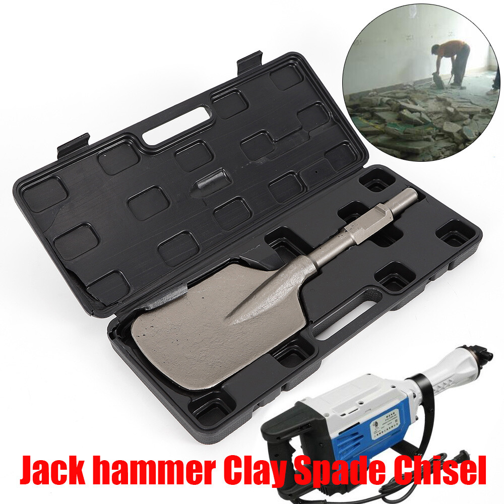 Shank Bits Chisel 18" Clay Spade Digging Shovel Bit Chisel for Gardening Silver