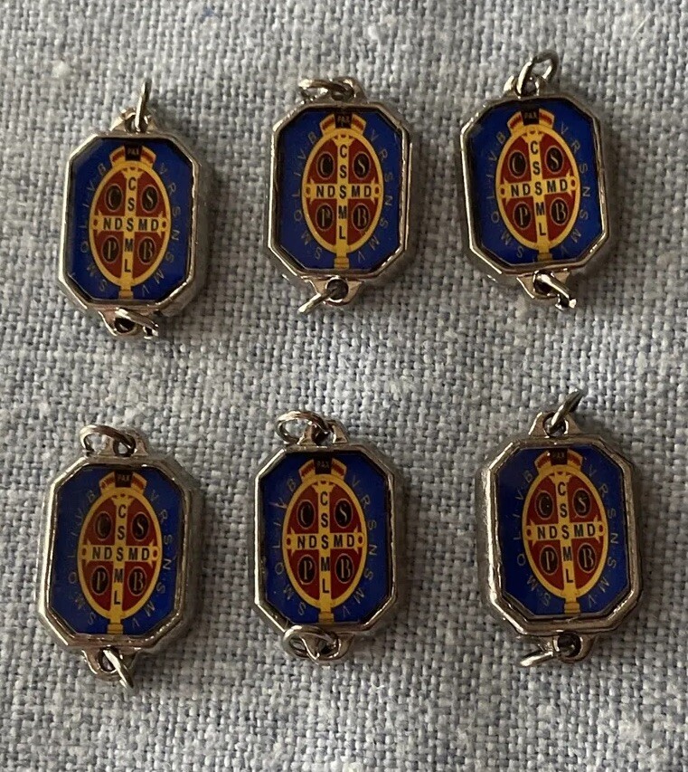 St. Benedict Rosary Beads Links Connectors | Silver Tone