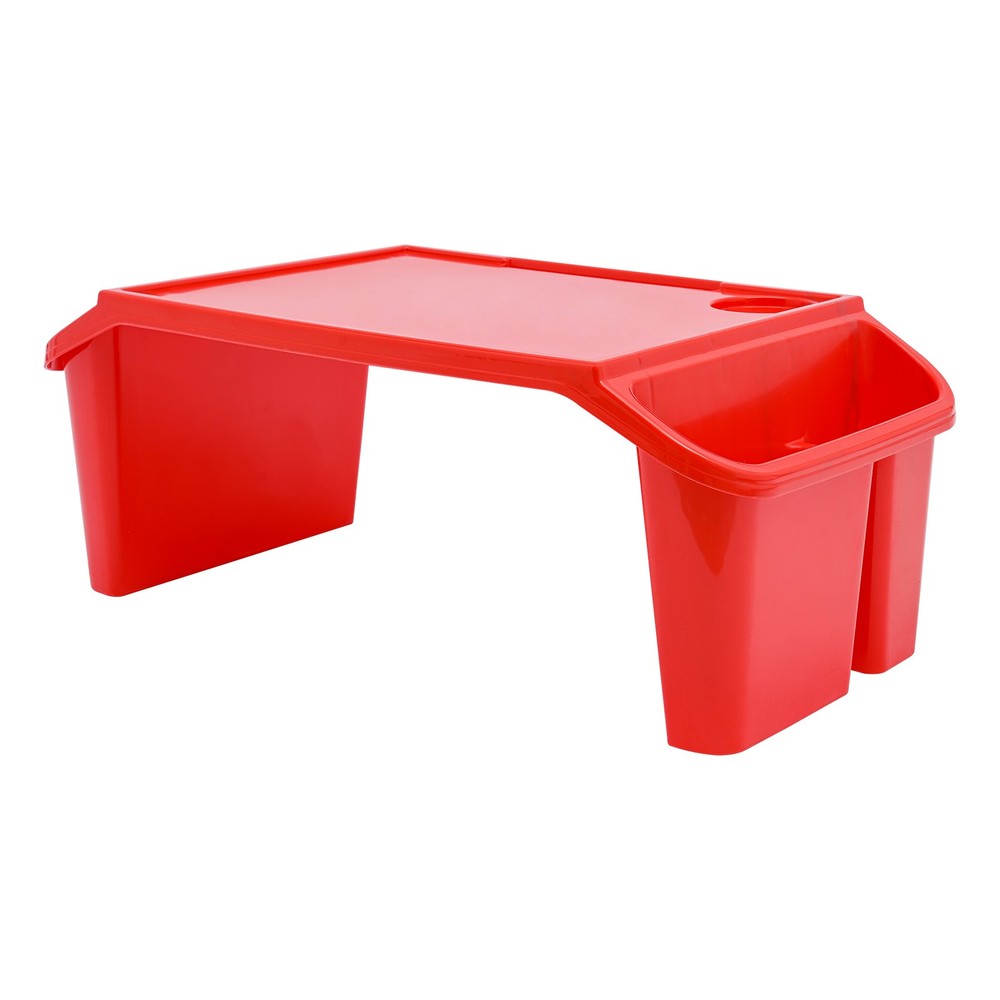 Kids Lap Desk, Portable Activity Tray with Side Storage, Stackable Plastic Desk