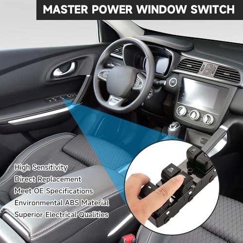 Left Driver Side Master Power Door Window Switch - Compatible for Hyundai