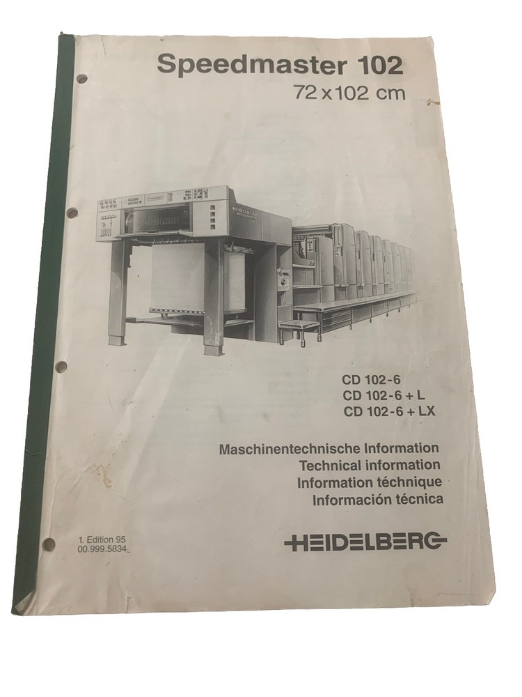 Heidelberg CD 102-6 Technical Information