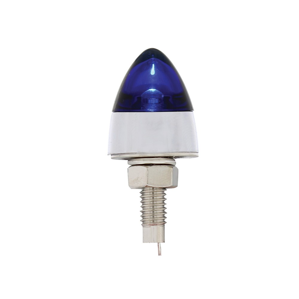 (2) Blue LED Chrome Bullet Style License Accent Lights