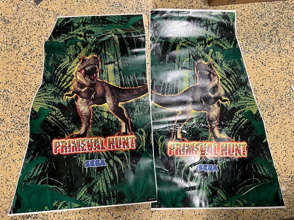 NOS Sega PRIMEVAL HUNT side art set