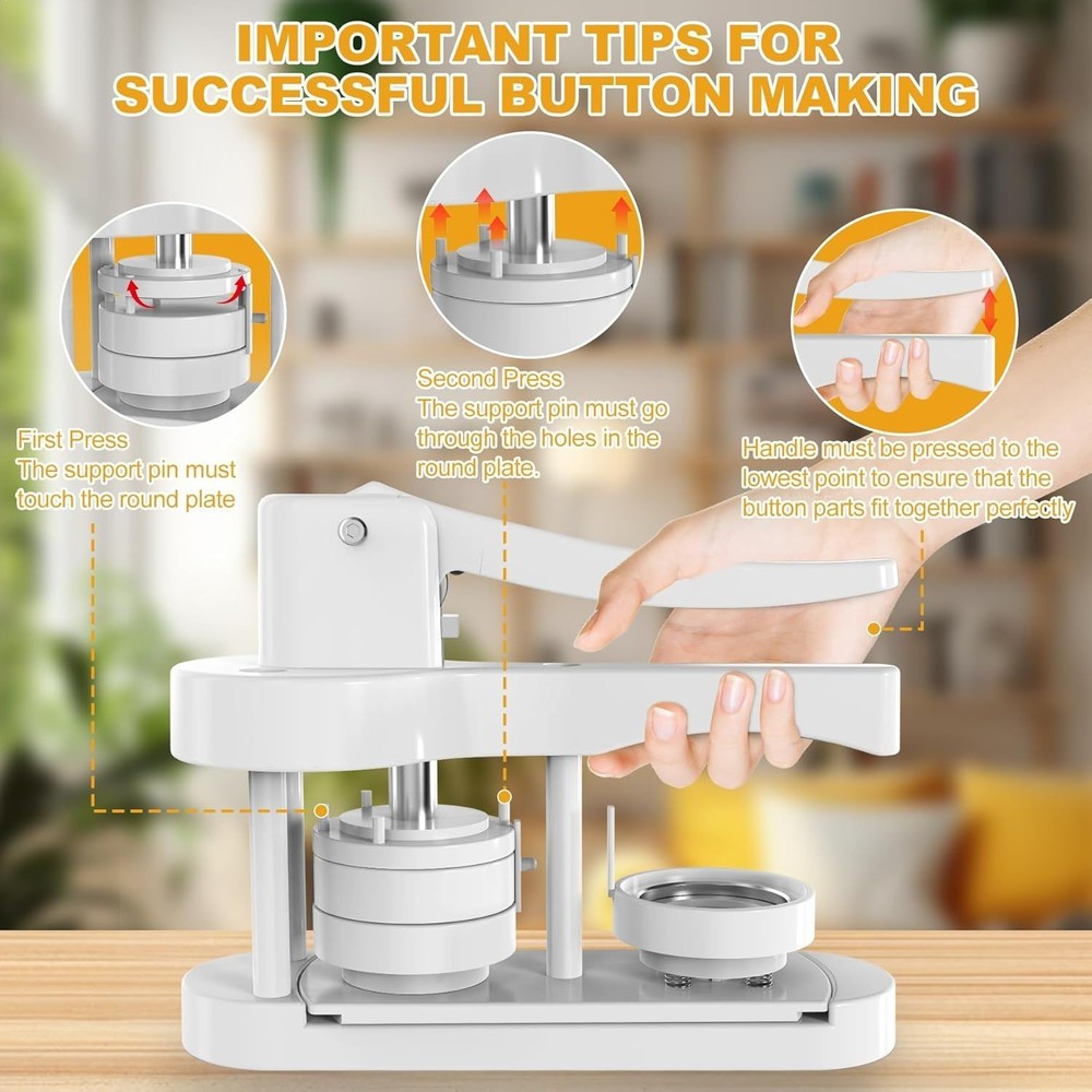 Button Maker Machine, Pin Maker Machine, Button Press Machine, (58mm/2.25inch)