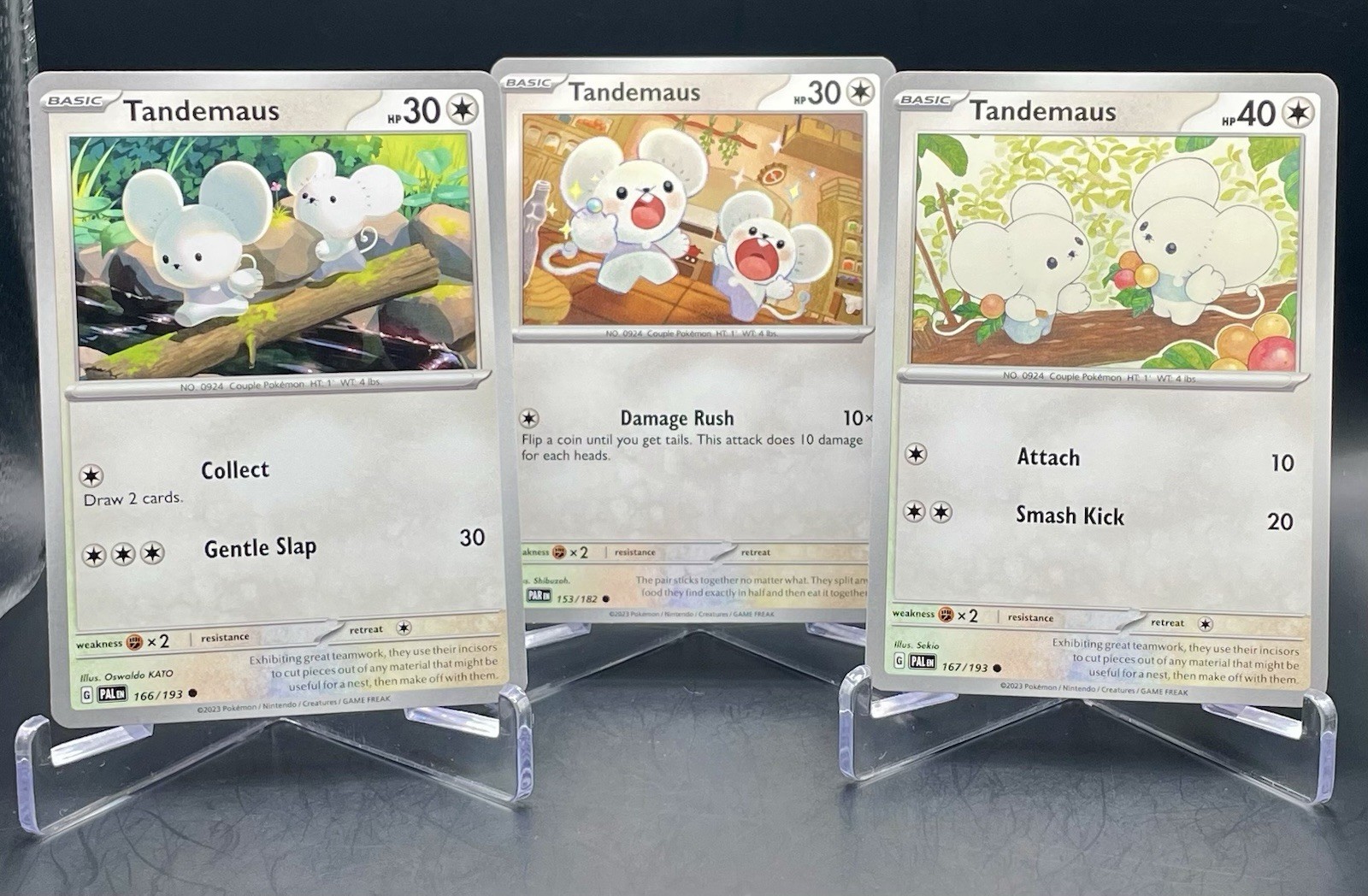 7x Tandemaus Lot - All 7 Scarlet & Violet Commons [Unique Artwork] Pokemon NM/M