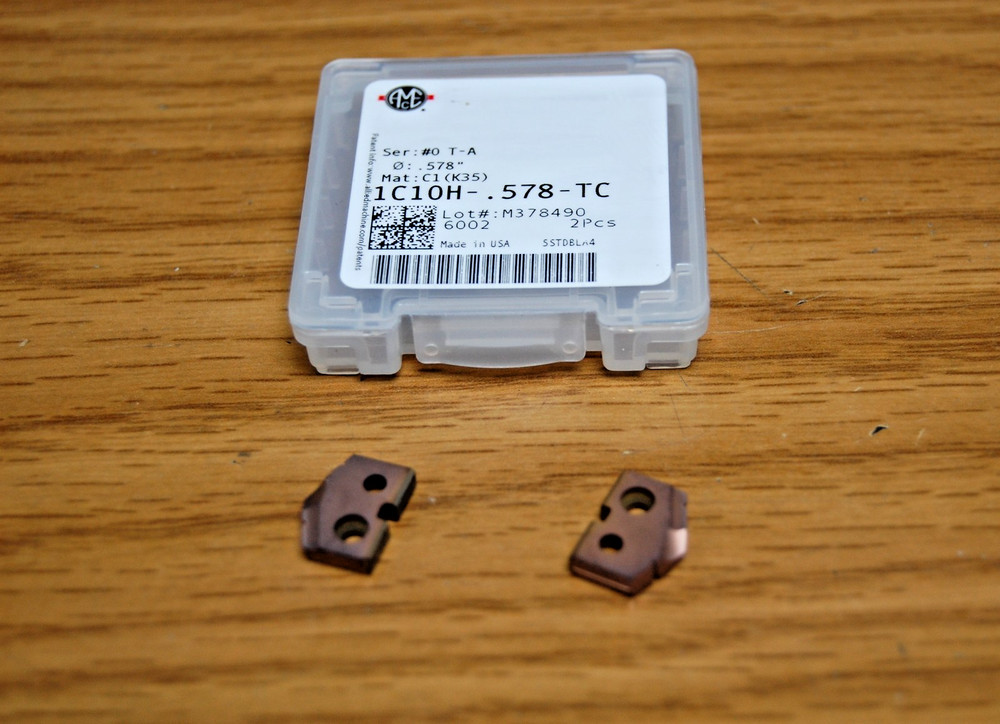 SPADE DRILL INSERT 37/64" ALLIED MACHINE & ENGINEERING# 1C10H-.578-TC (2/PACK)