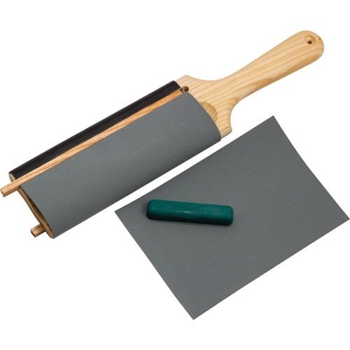 BeaverCraft Leather Strop with Compound Double Sided for Hook Knives