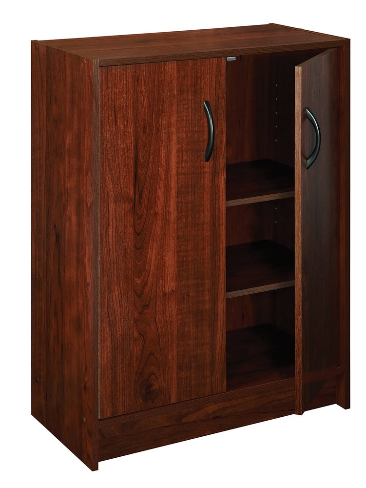1307 Stackable 2-Door Organizer, Dark Cherry