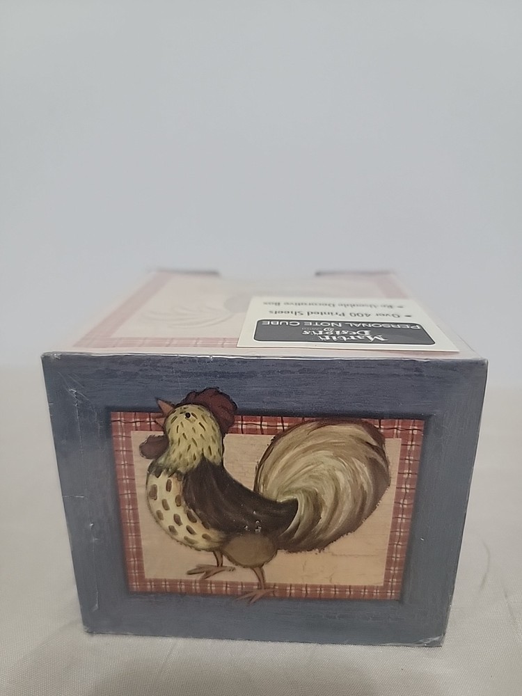 Martin Designs Personal Note Cube Over 400 Printed Sheets With Roosters 2003