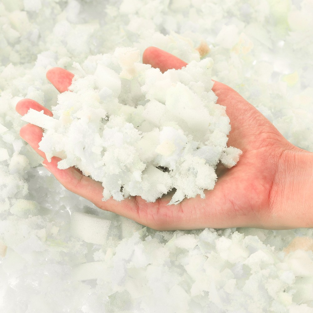 Shredded Memory Foam Filling 5 Pounds Bean Bag Filler Foam White