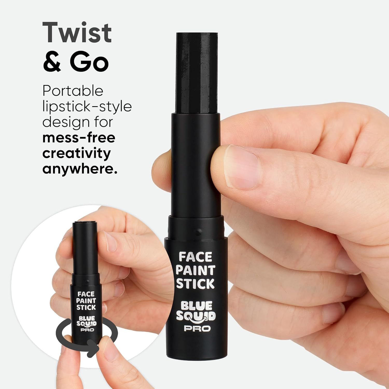 PRO Black Face Paint Stick - Waterproof Body Paint for Adults & Kids Eye Black B